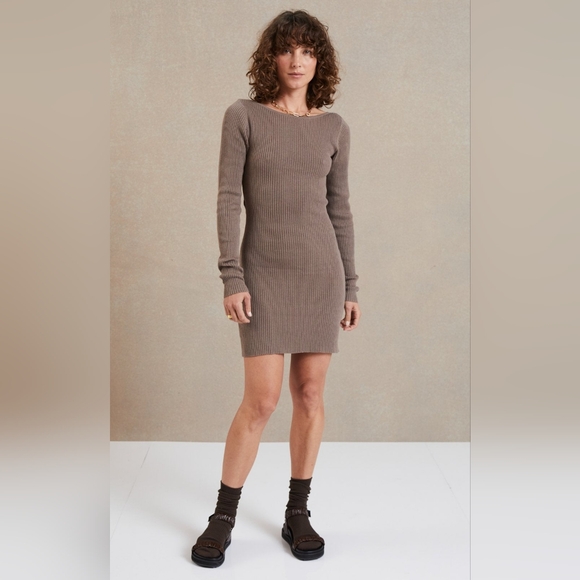 16. BEC + BRIDGE RIVIERA KNIT LONG SLEEVE MINI DRESS - Picture 3 of 7